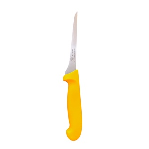 Cutit pentru feliat Nameta Belgium, lama rigida si dreapta 13 cm, 2504.13N Galben