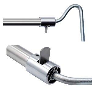 Pachet 2x lasou metalic autoblocant pentru animale, 60 cm, otel inox - Img 3