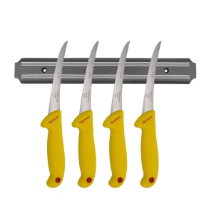 Set 4 cutite dezosare GS-Galben si un suport magnetic