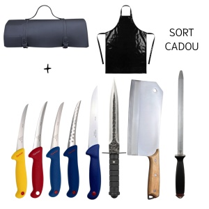 Setul Moldoveanului 10 piese, husa din piele ecologica 8 sloturi, sort cadou