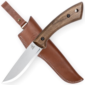 Cutit outdoor BSH1 BeaverCraft, lama din otel carbon 12.5 cm, maner din lemn de nuc, teaca piele naturala