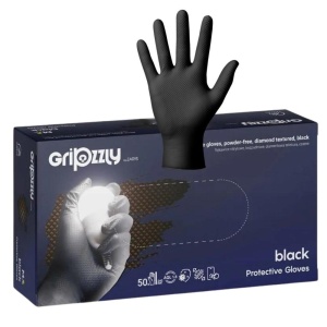 Mănuși Nitril Diamant Black XL - 50 buc