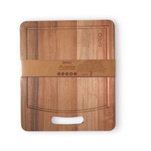 Tocator lemn de Acacia cu maner, 30x35 cm, Brio