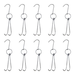 Carlige cu dublu carlig de agatat, 5 mm grosime, 30 cm lungime, set 10 buc