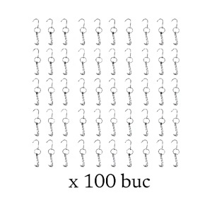 Carlige de agatat cu dublu carlig, 4.5 mm grosime, 26 cm lungime, 100 buc