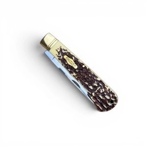 Cutit Grizzly corn de cerb, deschidere manuala, lama otel inox 8 cm, Kavi One
