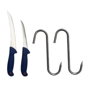 Kit profesional pentru macelar, 4 piese, otel inoxidabil