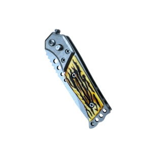 Briceag cu deschidere automata MiniBlaze KS02, lama otel carbon 6.7 cm, sistem de blocare Button Lock - Img 2