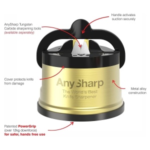 Ascutitor cutite AnySharp Excel Pro, Gold - Img 2