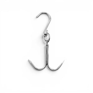 Carlig cu capat dublu pentru carcase, inox, 5 mm grosime