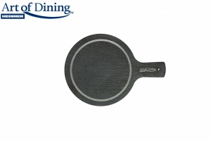 Platou ardezie rotund cu maner, 28x20cm, Cooking by Heinner