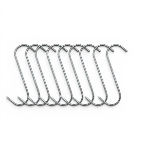 Carlige pentru afumat sunca, 4 mm grosime, 14 cm lungime, set 10 bucati