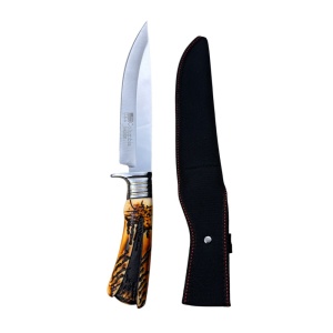 Cutit drumetie Columbia SABER, lama fixa otel inoxidabil, teaca inclusa neagra - Img 3