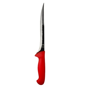 Cutit forjat cu lama dreapta si rigida RINGEN, varf cu dublu tais, 40 cm, Rosu