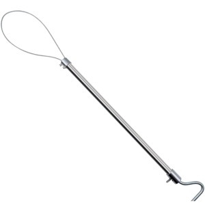 Lasou metalic autoblocant pentru animale, 60 cm, otel inox