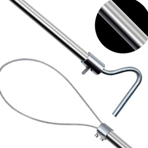 Pachet 2x lasou metalic autoblocant pentru animale, 60 cm, otel inox - Img 5