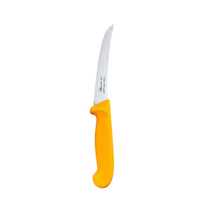 Cutit pentru transat Nameta-Belgium, lama curbata si rigida 15 cm, 2504.15, Galben