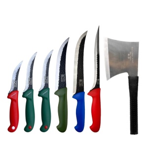 Set 6 cutite forjate RINGEN K si 1 satar otel carbon, maner cauciuc