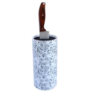 Suport universal de cutite, insertie din fibra, 18 cm, White Spots