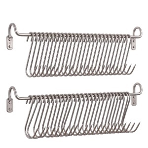 Carlige pentru afumat, 4 mm grosime, 19 cm lungime, set 50 buc