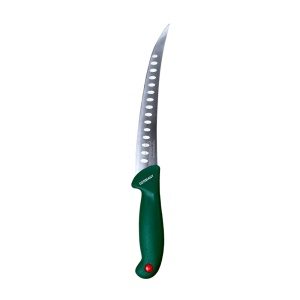 Cutit de feliat cu lama rigida RINGEN K, lama cu alveole 23 cm