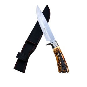 Cutit drumetie Columbia SABER, lama fixa otel inoxidabil, teaca inclusa neagra - Img 1