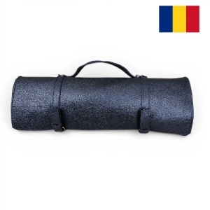 Husa Strajerului din Piele Naturala, Negru