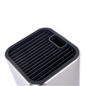 Suport cutite inox, 15 compartimente, 23x 10 cm