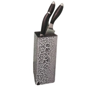 Suport de cutite si ustensile, 22 cm, White Marbled