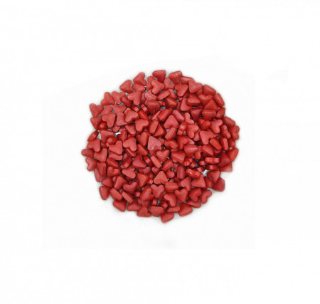 Dekorativne perle srca - CRVENA 50g