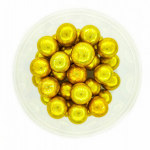 Dekorativne perle ZLATNE 15mm 50g