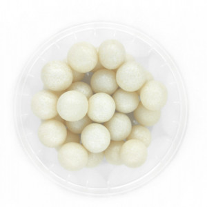 Dekorativne perle BELE 10mm 50g