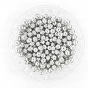Dekorativne perle SREBRNE 6mm 50g