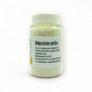 Dekorativne perlice - BELE 100g - Img 2