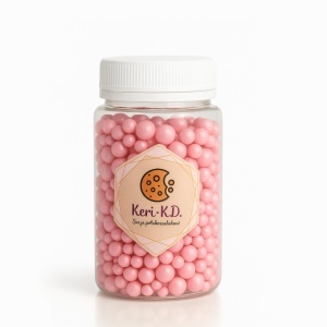 šećerne perle ROZE 3, 5, 7, 10mm 80g