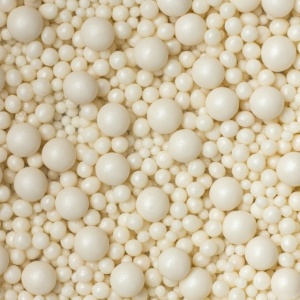 Keri K.D. šećerne perle BELE 3, 5, 7, 10mm 80g - Img 1