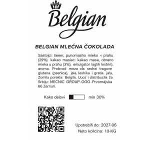 Belgijska mlečna čokolada 30% kakaa 1kg - Img 2
