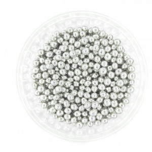 Dekorativne perle SREBRNE 4mm 50g