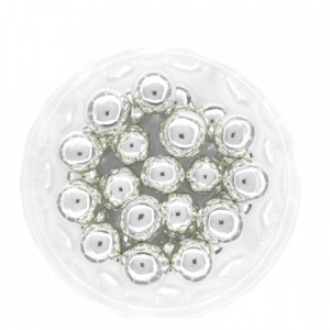 Dekorativne perle SREBRNE 12mm 50g