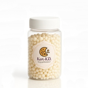 šećerne perle BELE 3, 5, 7, 10mm 80g