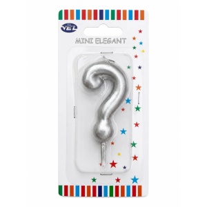 Rođendanska svećica Mini Elegant srebrna – znak ?