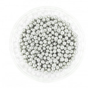 Dekorativne perle SREBRNE 5mm 50g