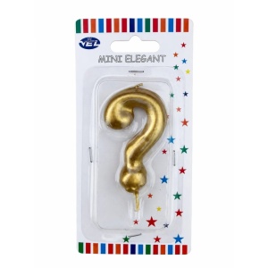 Rođendanska svećica Mini Elegant zlatna – znak ?