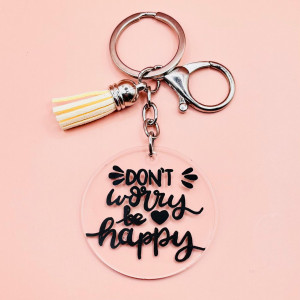 Breloc Don't Worry minimalist