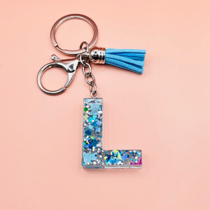 Breloc personalizat hand-made din rasina epoxidica Feeling Blue