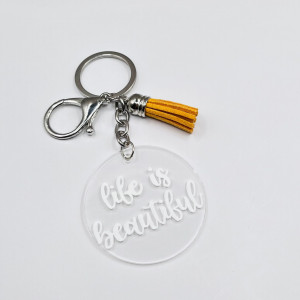 Breloc Life Is Beautiful minimalist - Img 2