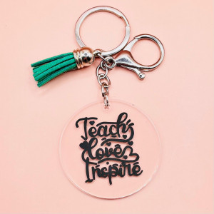 Breloc Teach, Love, Inspire minimalist