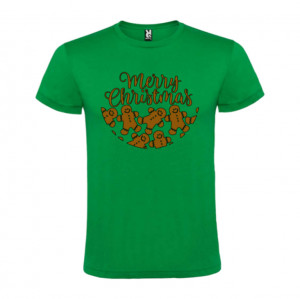 Tricou Merry Christmas verde - model 3