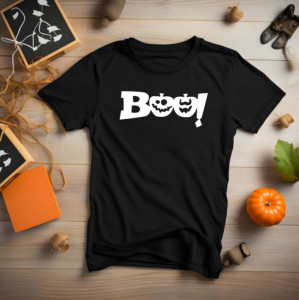 Tricou unisex Boo! negru