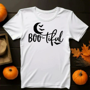 Tricou unisex Boo-tiful alb